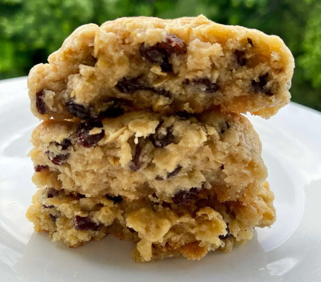 Oatmeal Raisin cookies cooling